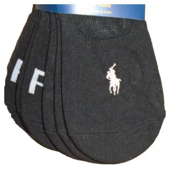 Polo Ralph Lauren Womens No Shock Dress Sock Liners Black 6-Pair ZW727917PKN - Picture 4 of 5